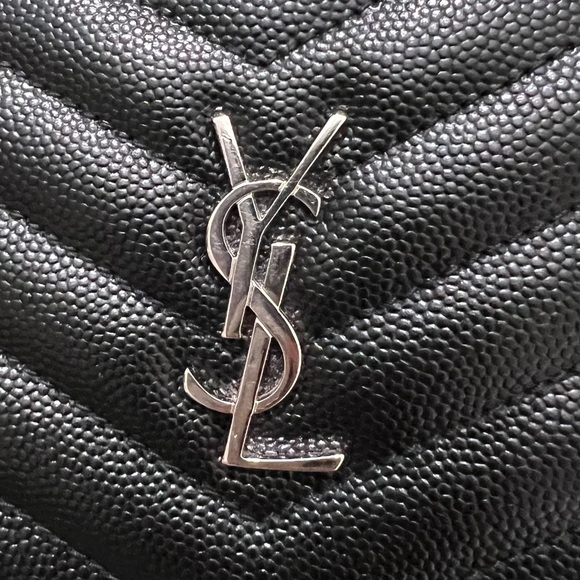 Saint Laurent - YSL Monogram Quilted Grain Wallet (Grain de Poudre Techno) - Picture 5 of 5